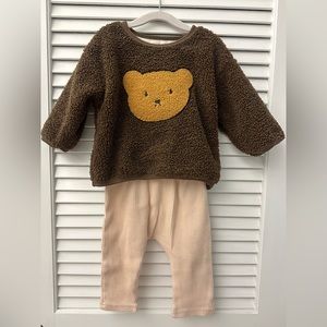 Miniolie : Bear Sweatshirt and Pant Set